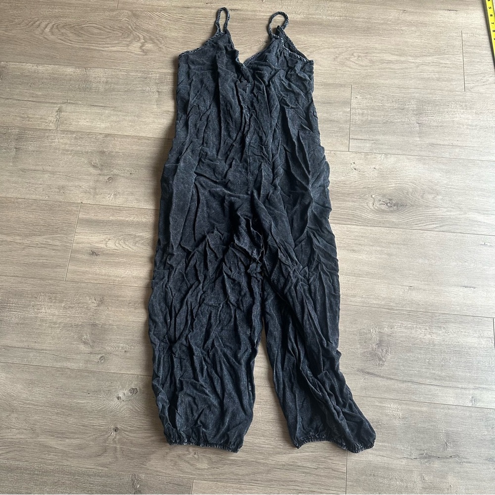 EUC black mineral wash romper - size medium